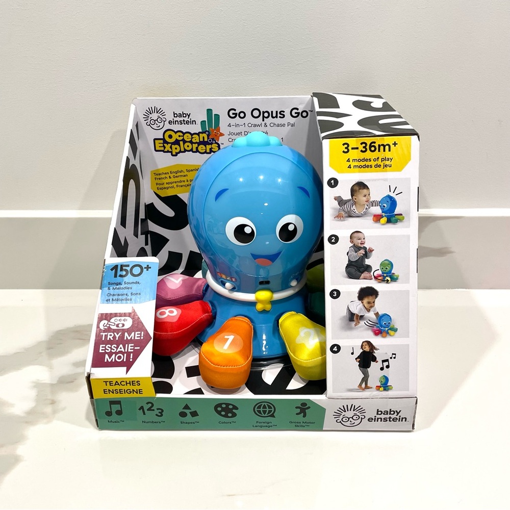 NEW Baby Einstein Ocean Explorers Go Opus Go 4-in-1 Crawl & Chase Pal Toy